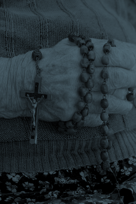  faith image with hands and cross