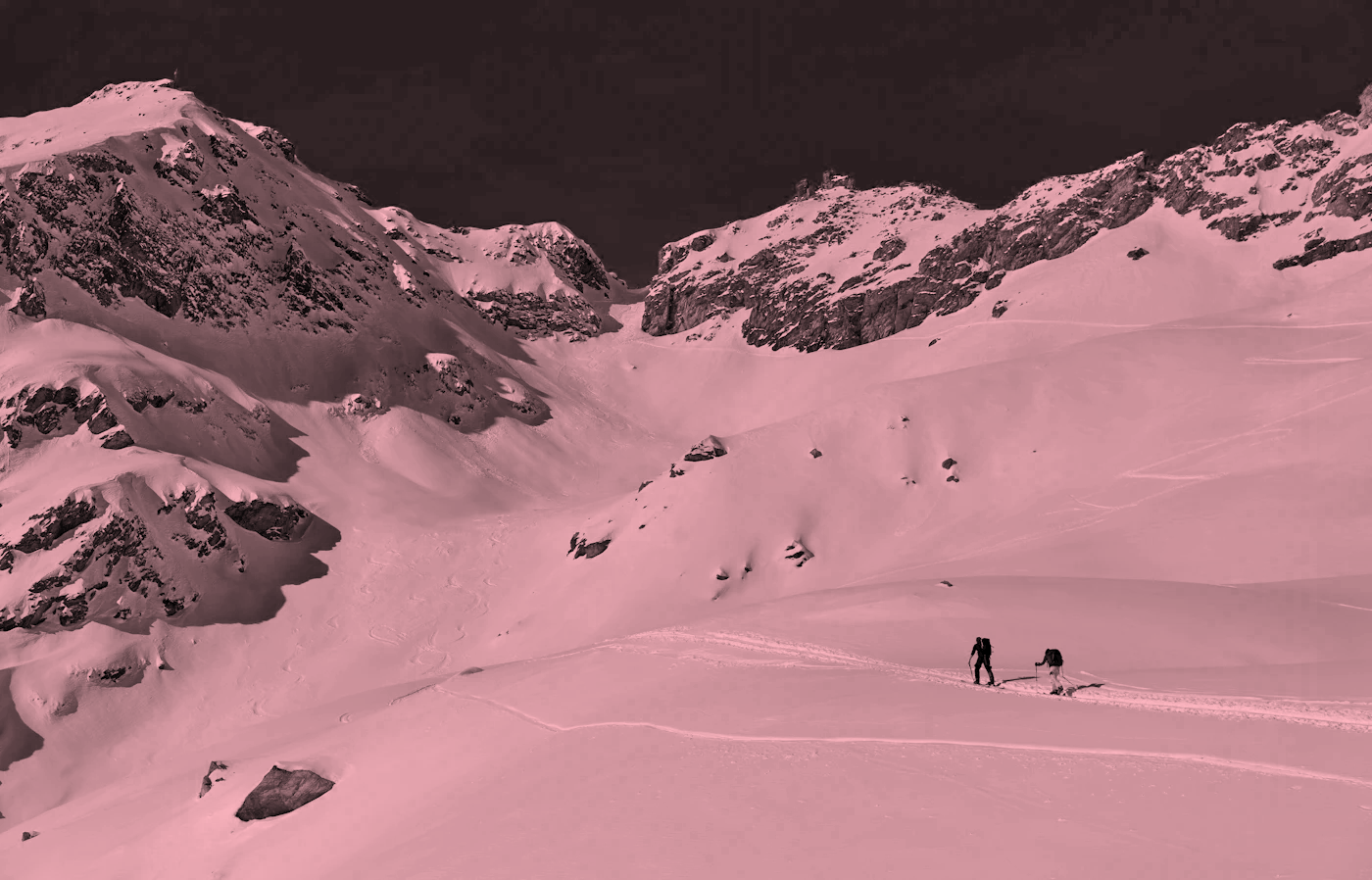 Hikers climbing a Mountain