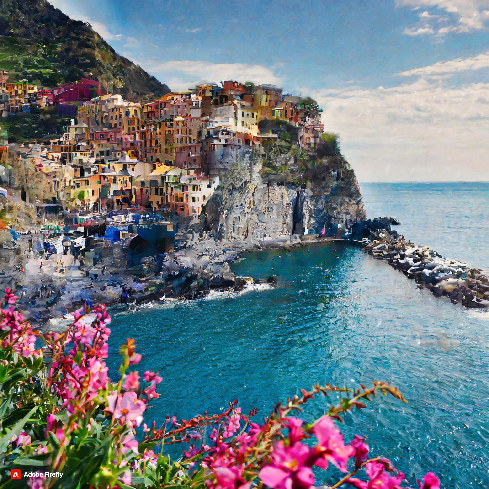 Firefly view of cinque terre with water and flowers 61617.jpg
