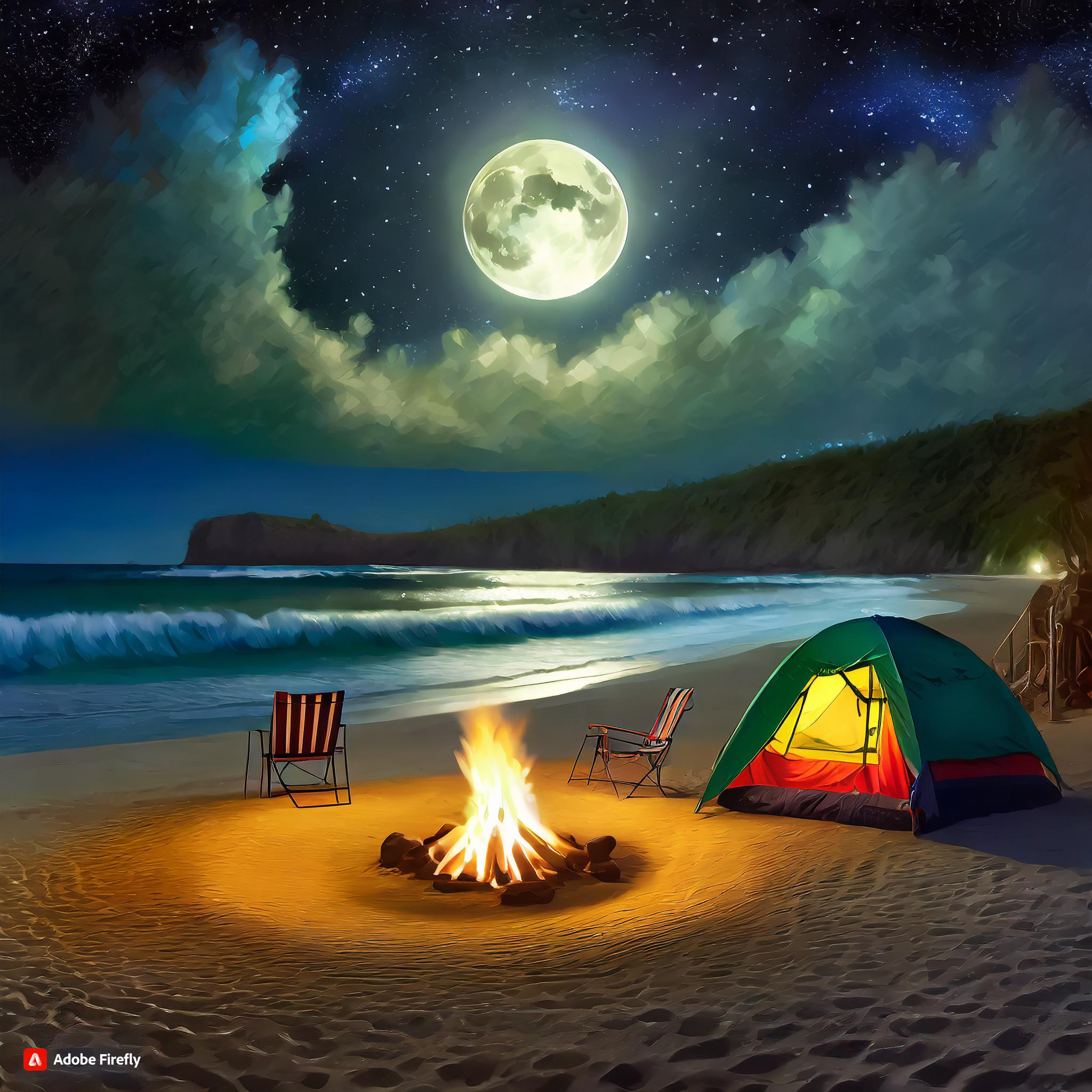  Firefly new port beach, beautiful fluorescent waves, big glowing moon, surreal night sky, captivatin.jpg