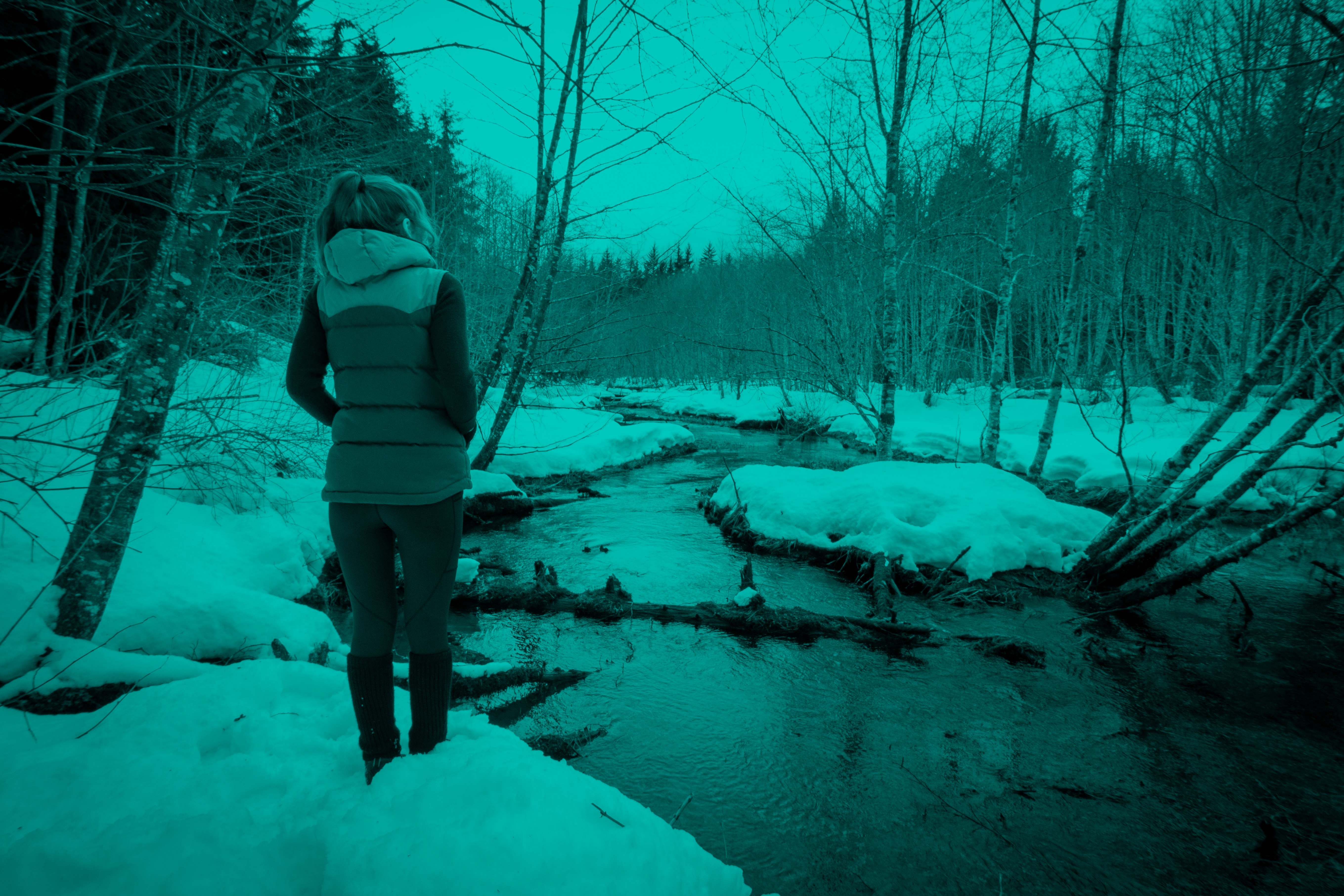 A woman enjoying the nature