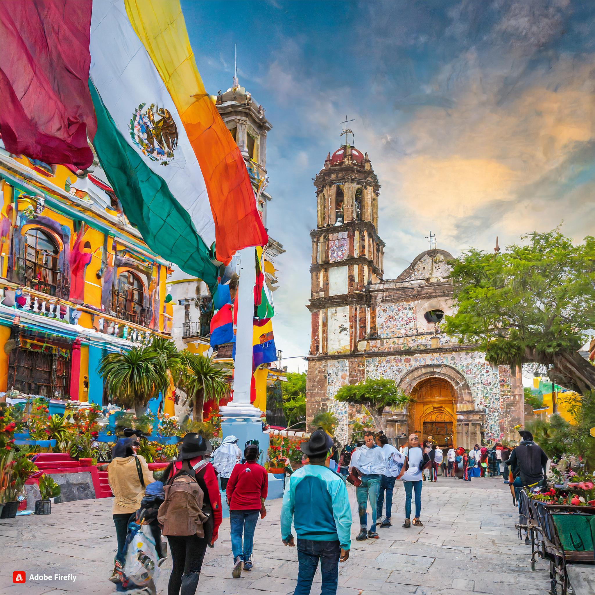 Jalisco Mexico surrounded by vibrant colors