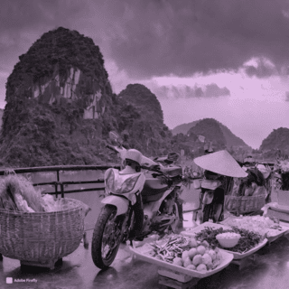 Vietnam containing food and a motorcycle